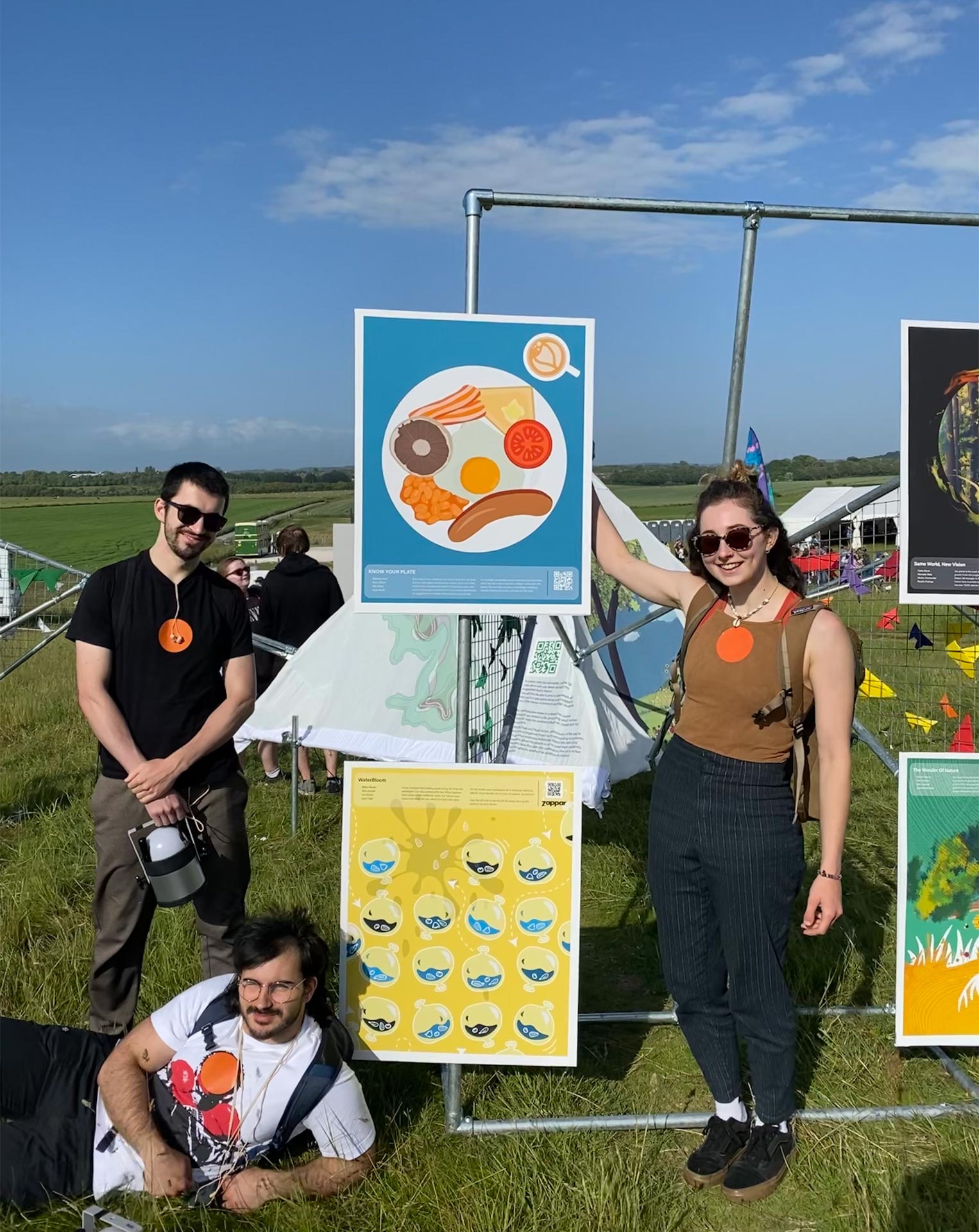 team with exhibition poster